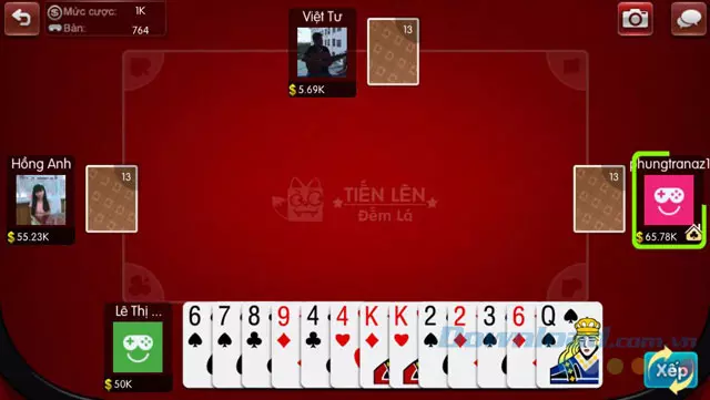 2 Quy tac choi game bai tien len mien Nam Quy tắc chơi game bài tiến lên miền Nam